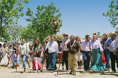 El presidente de la Junta participa en Fuente de Cantos en los actos en hornor a San Isidro Labrador