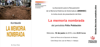 Presentación en Badajoz del libro 'La memoria nombrada' de Félix Población