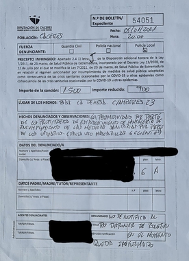 Un hostelero denuncia una multa de 1.500 euros por tener en su local a varios clientes sin mascarilla porque 