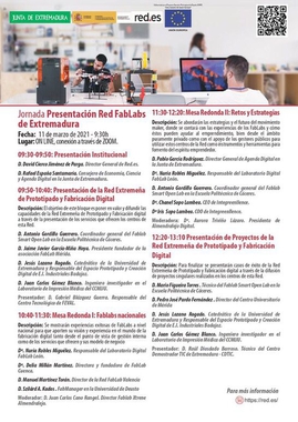 Junta y Red.es organizan una jornada para presentar la Red Extremeña de Prototipado y Fabricación Digital
