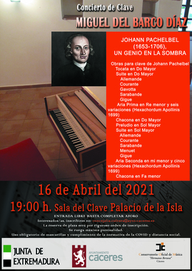 El Palacio de la Isla acoge un concierto de clave, con piezas de Johann Pachelbel, tras la recuperación de este instrumento