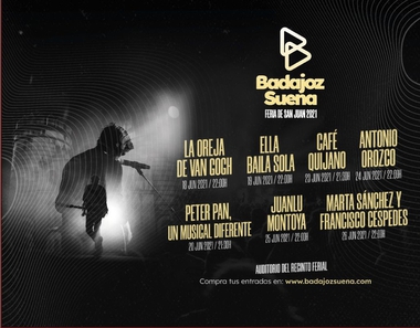 Antonio Orozco, La Oreja de Van Gogh, Ella baila sola o Marta Sánchez entre otros artistas, actuarán en la Feria de San Juan de Badajoz