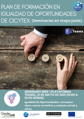CICYTEX imparte formación en igualdad de oportunidades al personal de sus institutos de investigación con un ciclo de seminarios online
