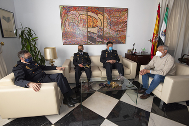 Recepción del jefe superior de la Policía de Extremadura 