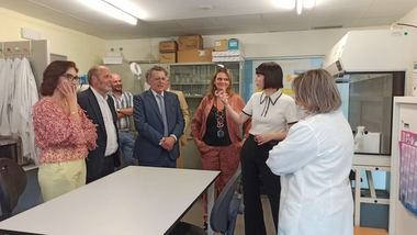El consejero Rafael España y las ministras de Ciencia de España y Portugal visitan CICYTEX