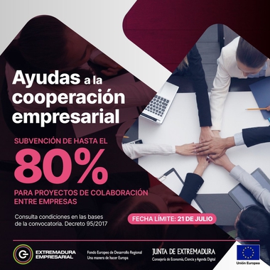 Últimos días para solicitar las ayudas a la cooperación empresarial