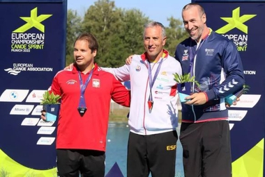 Un nuevo logro del piragüista emeritense, Juan Antonio Valle, por la consecución de la medalla de oro en el Campeonato de Europa