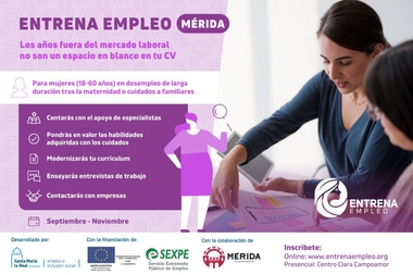 Últimos días para inscribirse en la segunda edición de Entrena Empleo para mujeres desempleadas de larga duración