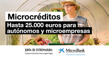 La Junta de Extremadura y MicroBank firman un acuerdo para ofrecer microcréditos de hasta 25.000 euros a autónomos y microempresas
