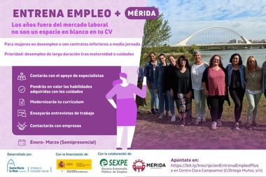 Mérida contará en enero con una nueva convocatoria de Entrena Empleo + para mejorar la empleabilidad de una veintena de mujeres