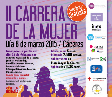 La II Carrera de la Mujer 'Ciudad de Cáceres' saldrá de la Plaza Mayor el día 8 de marzo
