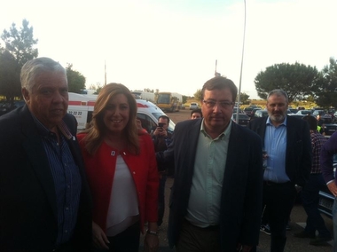 Susana Díaz apoya a Vara como presidente porque lo que es bueno para Extremadura es bueno para Andalucía