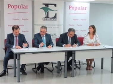 Extraval firma un acuerdo con el Banco Popular para facilitar el acceso al crédito a pymes y autónomos