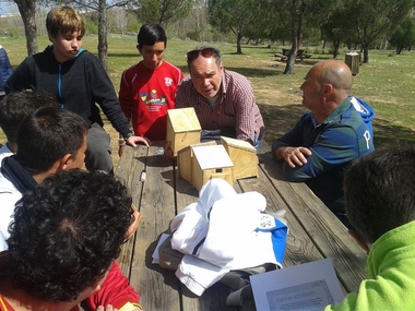 Alumnos de Aprosuba 9 de Villanueva de la Serena elaboran e instalan cajas nido para ayudar a la nidificación de aves