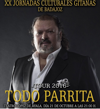 Concierto del cantaor Parrita en el teatro López de Ayala de Badajoz
