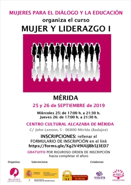 Curso gratuito Mujer y Liderazgo I en Mérida por MDE - 25 y 26 de Septiembre de 2019